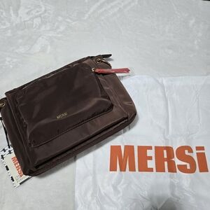 MERSI Erin Chocolate Brown Crossbody Bag with Front Phone Pocket